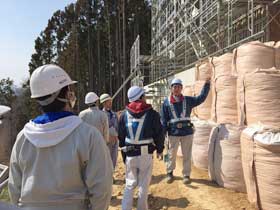 気仙沼大島架橋建設現場