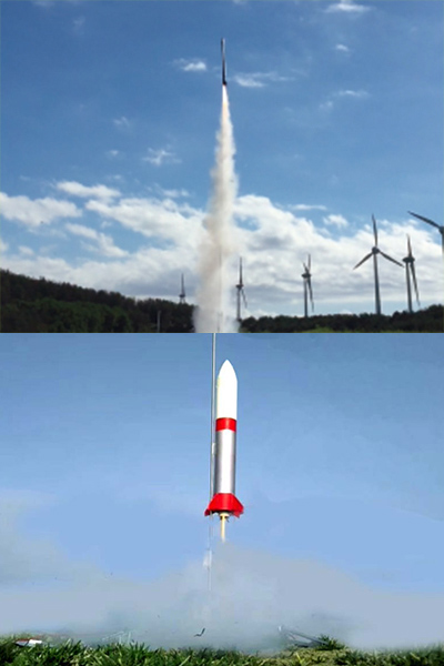 ロケットが打ち上げられる様子