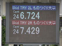 アクセラレーション(加速競技)とスキッドパッド(旋回性能競技)に出走