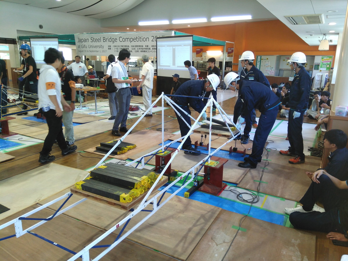Japan Steel Bridge Competition 2017 参加報告 ものつくり大学 建設学科 橋梁・構造研究室(大垣研究室)