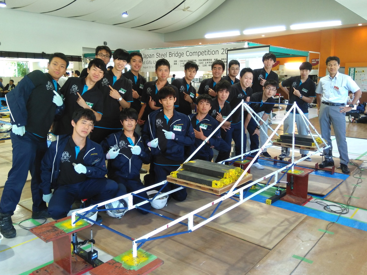 Japan Steel Bridge Competition 2017 参加報告 ものつくり大学 建設学科 橋梁・構造研究室(大垣研究室)