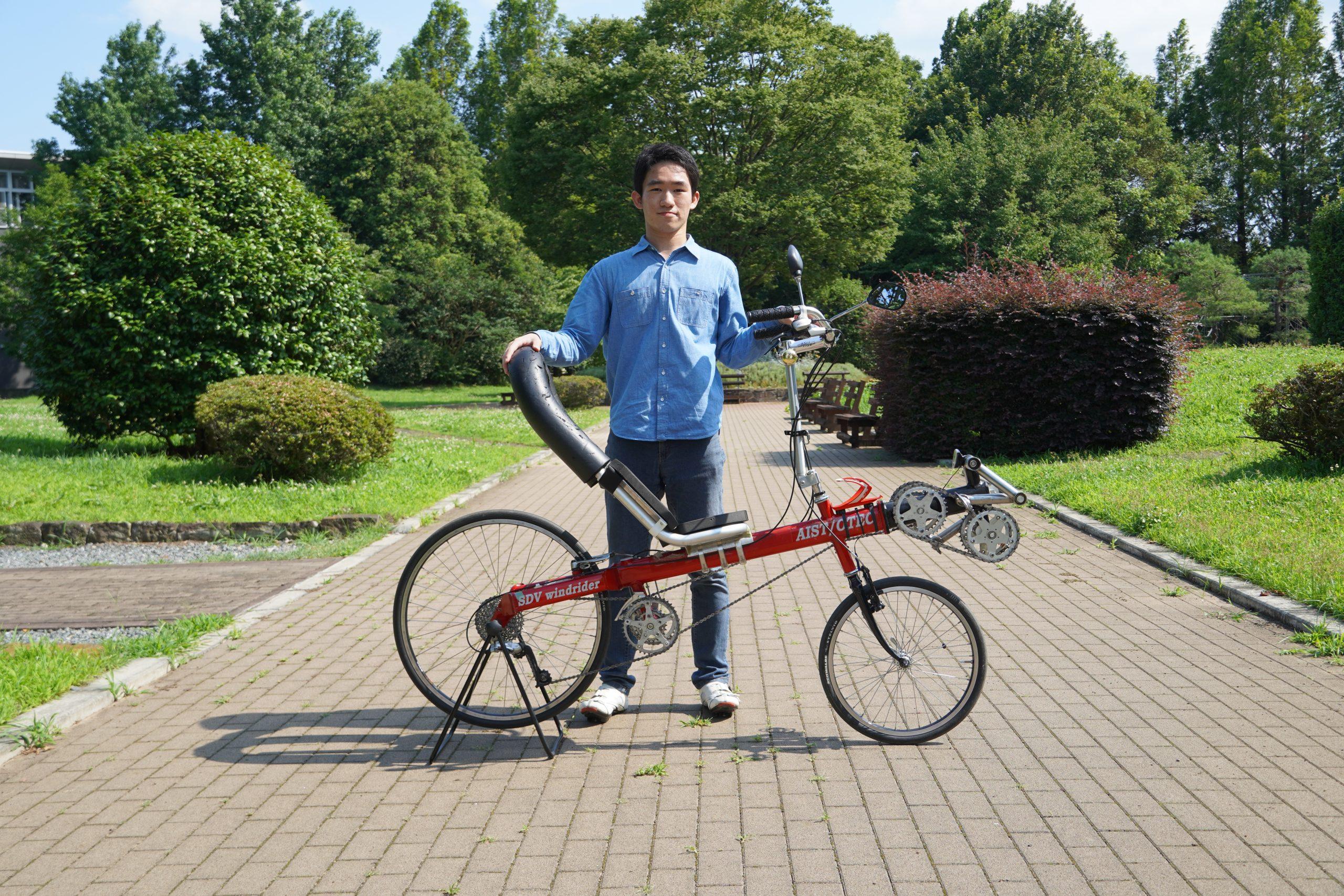 大学院生による研究紹介】高出力機構（SDV）リカンベント自転車